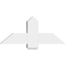 Ekena Millwork Eugene Architectural Grade PVC Gable Bracket, 36"W x 15"H x 6"D x 6"F, 10/12 Pitch GBP036X15X0606EUG00 - alternate 4